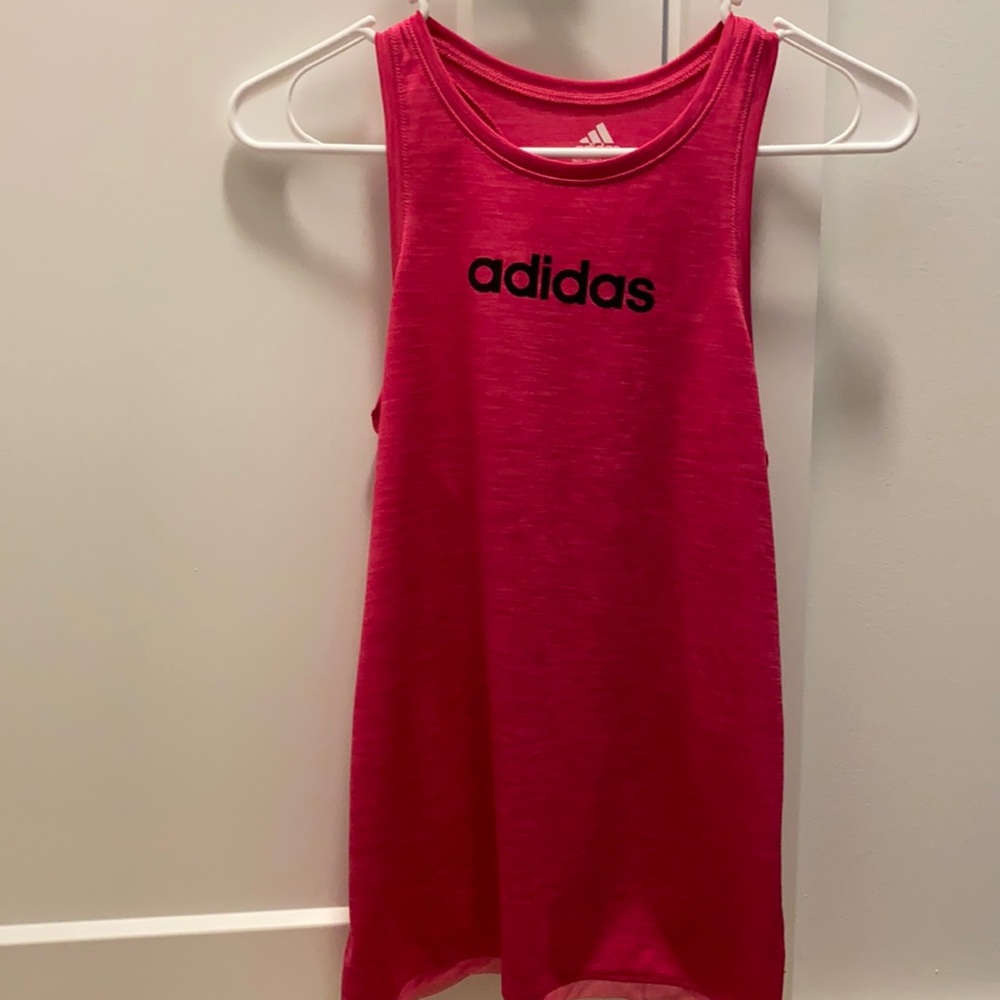 girls size 14 pink adidas tank top